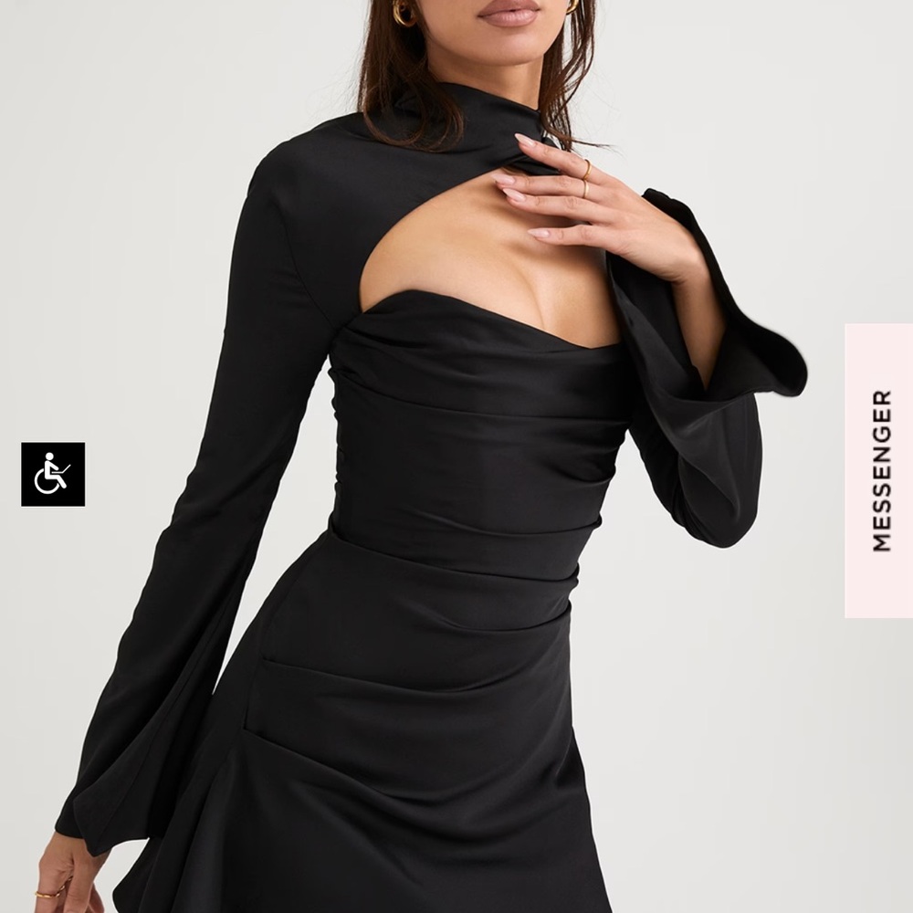 House of Cb Toira Dress- Black S